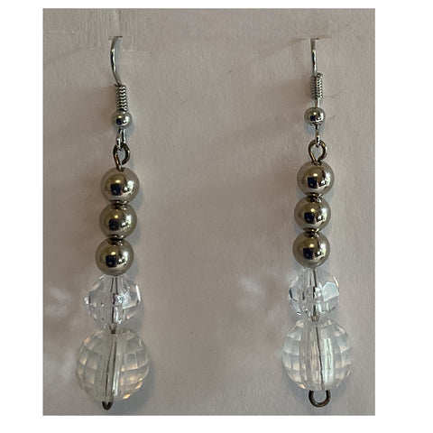 Silver Crystal Earrings