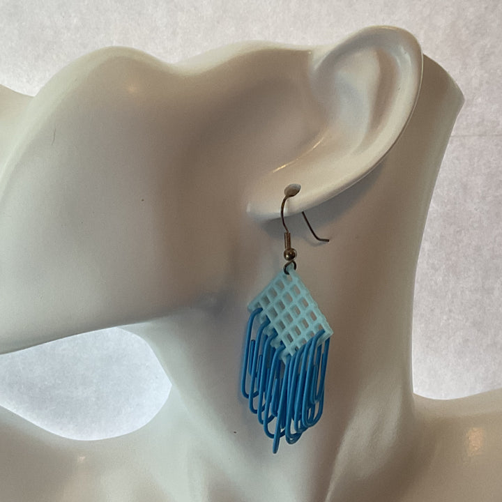 Geometric Blue Earrings